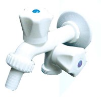 CANILLA DUPLEX  LAVARROPA PLASTICA BCA